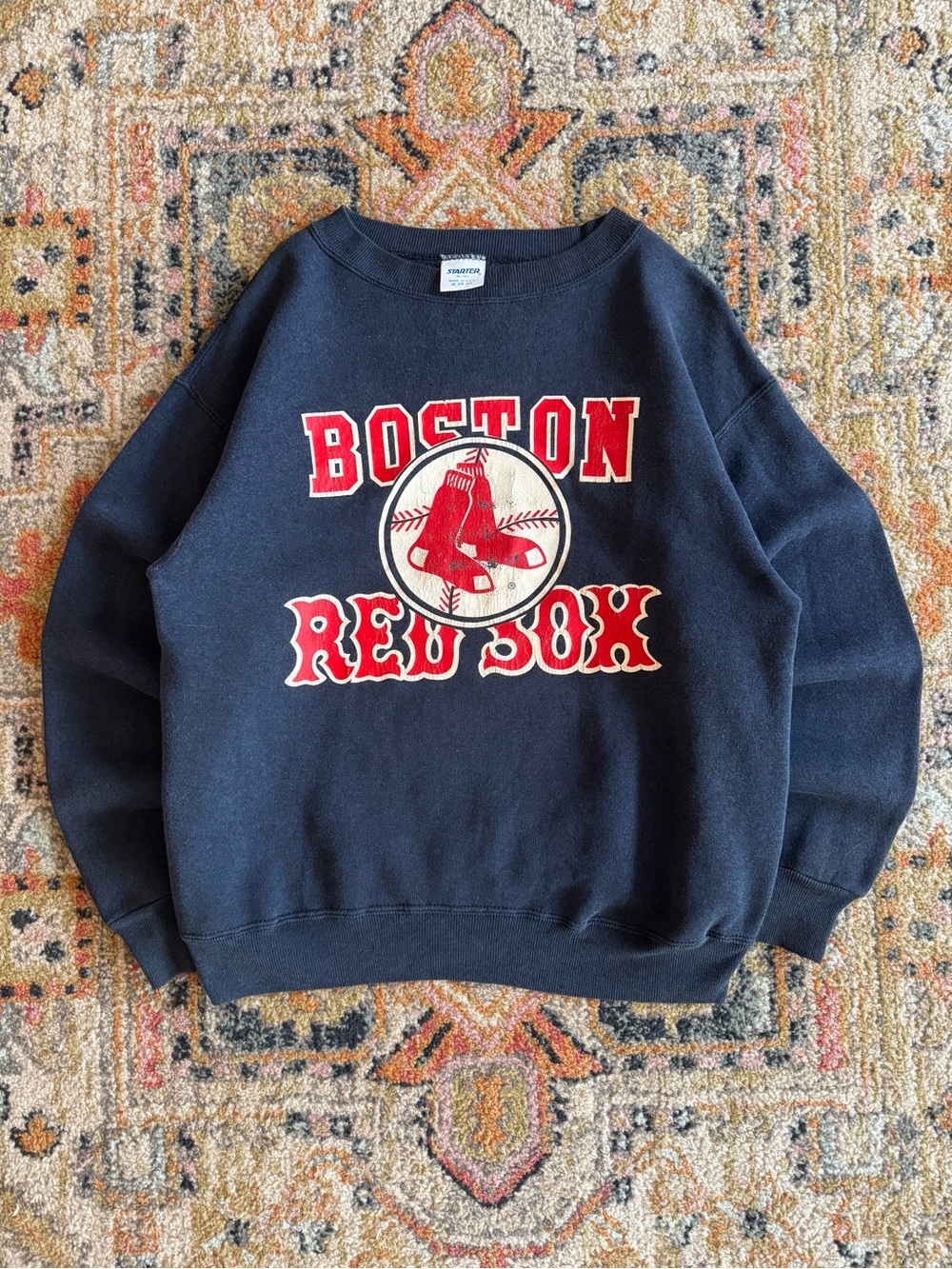 80s Boston Red Sox Navy Crewneck Sweatshirt